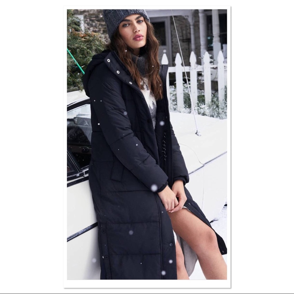 Abercrombie & Fitch Black Puffer Coat